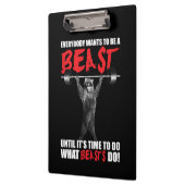 誰もが獣になりたいと思っている – ベアラフティング – ジム クリップボード (左)