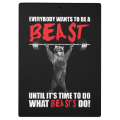 誰もが獣になりたいと思っている – ベアラフティング – ジム クリップボード (裏面)