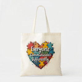 誰もが異なるコミュニケーション トートバッグ