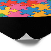 誰もが異なる自閉症の包含を伝える ポスター (角)