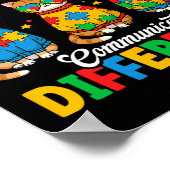 誰もが異なる自閉症の月Awa ポスター (角)