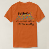 誰もが異なる自閉症意識を伝える Tシャツ (デザイン正面)