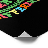 誰もが異なる自閉症演説を伝える ポスター (角)