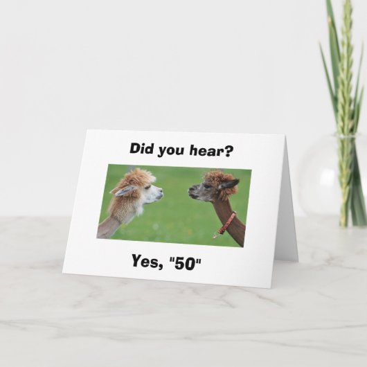 「誰もが知っている」と、「50」に変わる カード (正面)
