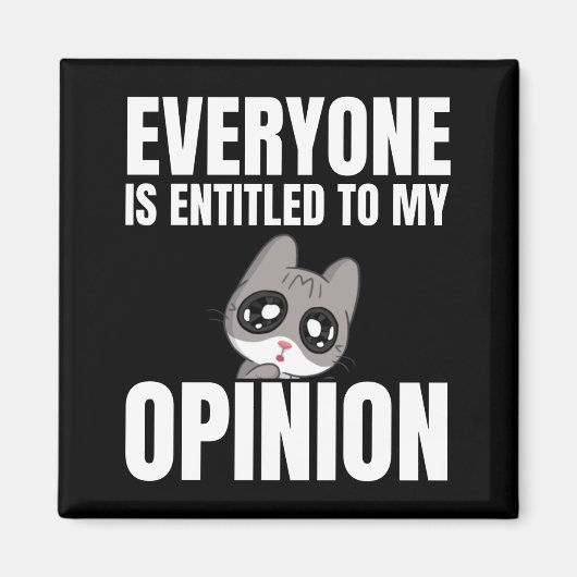 誰もが私の意見の磁石を受ける権利がある マグネット (正面)