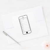 誰もが考えゴミSMSステッカーだ スクエアシール (封筒)