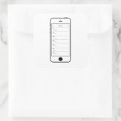 誰もが考えゴミSMSステッカーだ スクエアシール (バッグ)