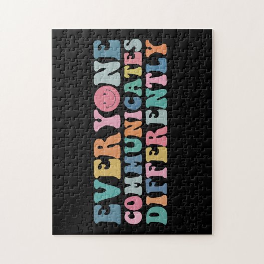 誰もが自閉症意識を異なる方法で伝える ジグソーパズル (縦)