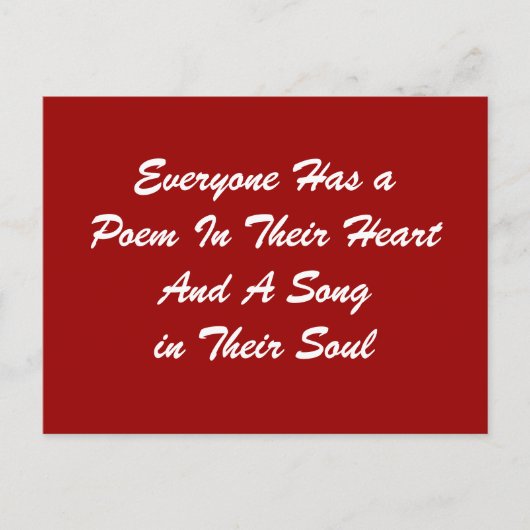 誰もが詩のはがきを持っている ポストカード (正面)
