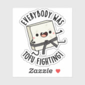 誰もが豆腐の食べ物パおもしろいンと戦っていた シール (シート)