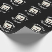 誰もが豆腐の食べ物パおもしろいン暗いBG ラッピングペーパー (角)