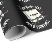 誰もが豆腐の食べ物パおもしろいン暗いBG ラッピングペーパー (ロールコーナー)