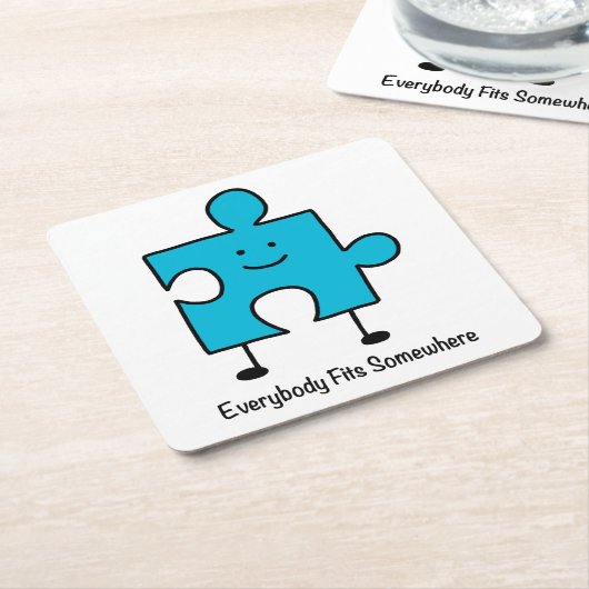 誰もが適所で紙コースター スクエアペーパーコースター (アングル)