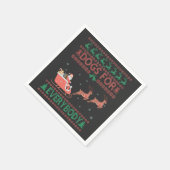 誰もが醜いクリスマスセおもしろいーターのための犬 スタンダードカクテルナプキン (角)