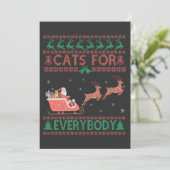 誰もが醜いクリスマスセおもしろいーターのための猫 招待状 (スタンド正面)