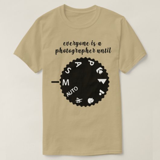 誰もが(手動モード)まで写真家 Tシャツ (デザイン正面)