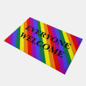 誰もがLGBTの色を歓迎 ドアマット (アングル)