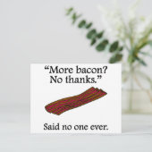 誰もこれまで言わなかった:ベーコンをもう少し ポストカード (スタンド正面)