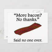 誰もこれまで言わなかった:ベーコンをもう少し ポストカード (正面/裏面)