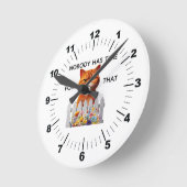 誰もその時間がない ラウンド壁時計 (傾斜)