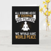 誰ももしが平和を手に入れようと枕を付けた カード (黄色い花)