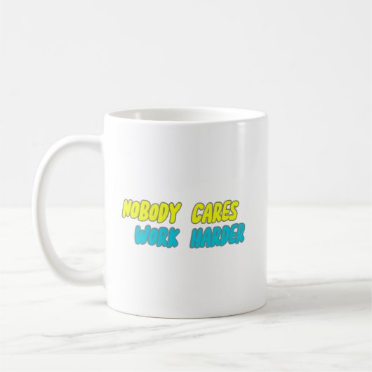誰もよ気にく働く者は無い コーヒーマグカップ (左)