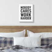 誰もよ気にく働く者は無い |壁やる気を起こさせるアート キャンバスプリント (インサイチュ (寝室))