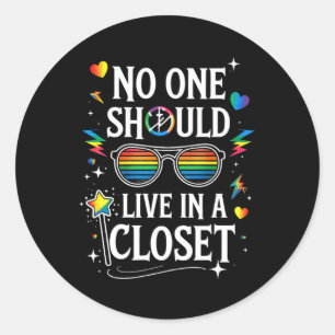 誰もクローゼットのLgbtqのレズビアンに住むべきではないゲイ ラウンドシール