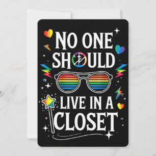 誰もクローゼットのLgbtqのレズビアンに住むべきではないゲイ 招待状