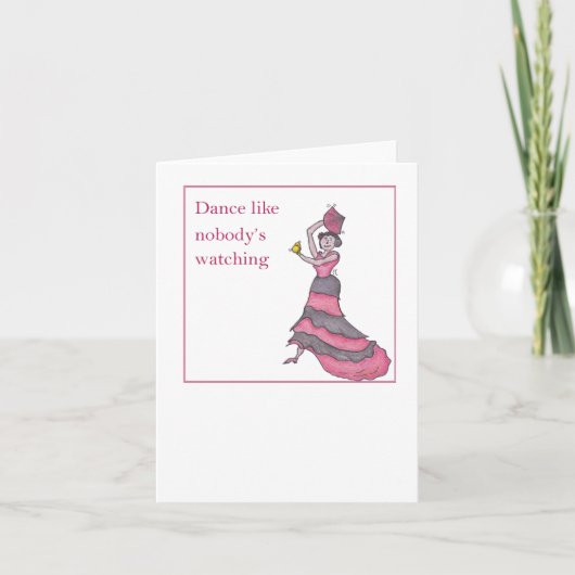 誰もグリーティングカードを見ていないように踊る カード (正面)