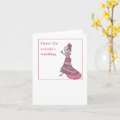 誰もグリーティングカードを見ていないように踊る カード (黄色い花)