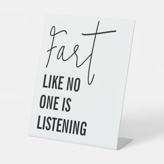 誰もトイレに行かない聞ようにおもしろい笑う 台座サイン (正面)