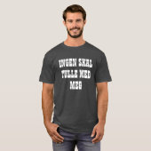 誰もノルウェーの黒の私と冗談を言いません Tシャツ (正面フル)