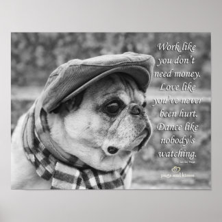 誰もパグのポスターを見ていないようなダンス ポスター
