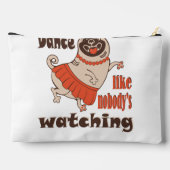 誰もパグ犬を見ていないようガーリーに踊る アクセサリーポーチ (裏面)