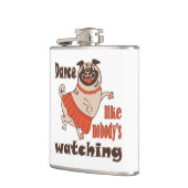 誰もパグ犬を見ていないようガーリーに踊る フラスク (左)