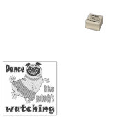 誰もパグ犬を見ていないようガーリーに踊る ラバースタンプ (押印)