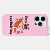 誰もパグ犬を見ていないようガーリーに踊る Case-Mate iPhoneケース (裏面 (横))