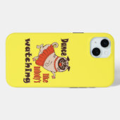 誰もパグ犬を見ていないようガーリーに踊る Case-Mate iPhoneケース (裏面 (横))