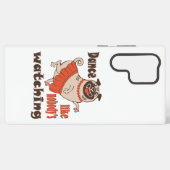 誰もパグ犬を見ていないようガーリーに踊る SAMSUNG GALAXYケース (裏面横)