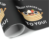 誰もパンケーキプンおもしろいダークBG ラッピングペーパー (ロールコーナー)