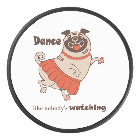 誰もプグの女の子を見ていないようなダンス アイスホッケーパック (正面)