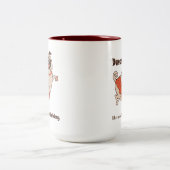 誰もプグの女の子を見ていないようなダンス ツートーンマグカップ (中央)