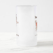 誰もプグの女の子を見ていないようなダンス フロストグラスビールジョッキ (中央)