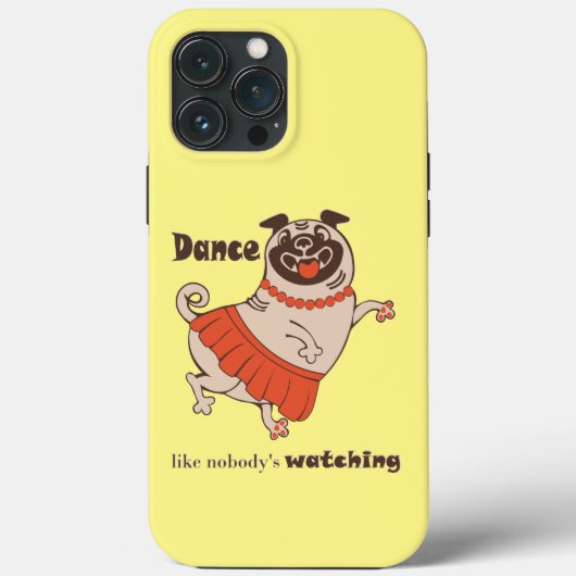 誰もプグの女の子を見ていないようなダンス Case-Mate iPhoneケース (裏面)