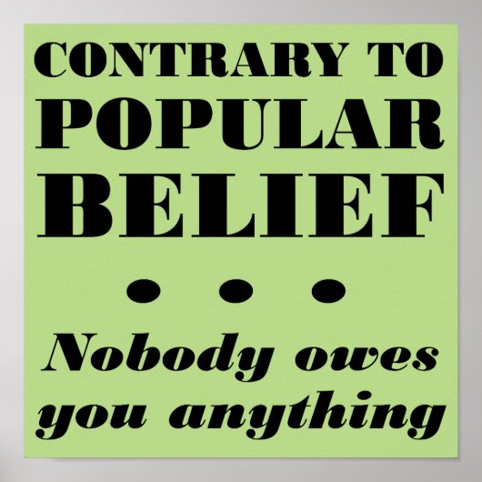 誰もポスターのサインおもしろいを借りていない ポスター (正面)