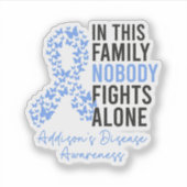 誰も一人で戦わないアドディソン病認識度 シール (正面)