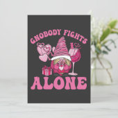 誰も一人で戦わない 面白い がん啓発 庭の小人 招待状 (スタンド正面)