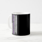誰も一人で紫色のリボンのハイマーハイマーのAw コーヒーマグカップ (正面左)