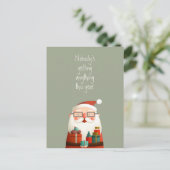 誰も何もサンタ・クロースおもしろい引用文 ポストカード (スタンド正面)